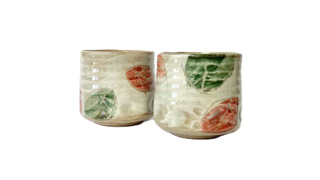 YUNOMI LEAF DA 2 - ceramica giapponese